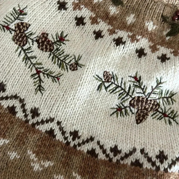 Carrol reed wool blend full zip  cardigan sweater - Picture 4 of 6